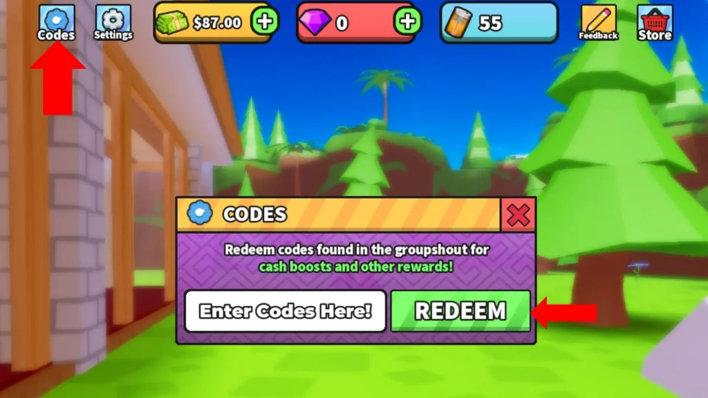Use codes to get free rewards